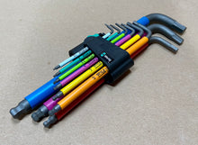 Load image into Gallery viewer, M89053 WERA MULTICOLOUR METRIC LONG ARM HEX KEY SET